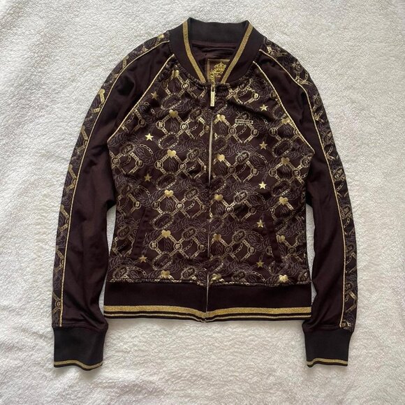 Ecko Unltd. Tops - Y2K Brown and Gold Ecko Red Track Jacket